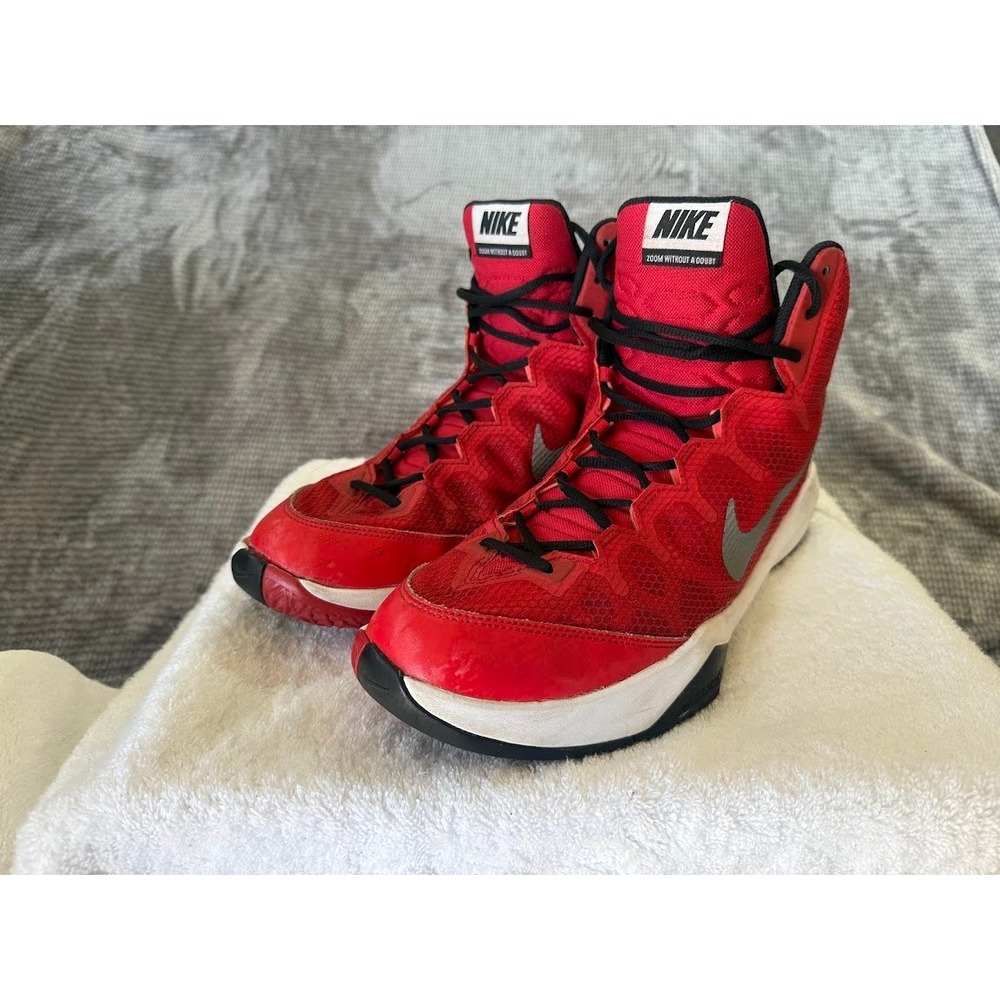 Nike Zoom Without A Doubt University Red Basketball Shoes 749432-601 Mens 13